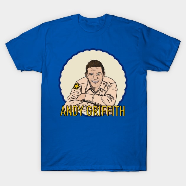 Andy Griffith as Andy Taylor T-Shirt by TL Bugg